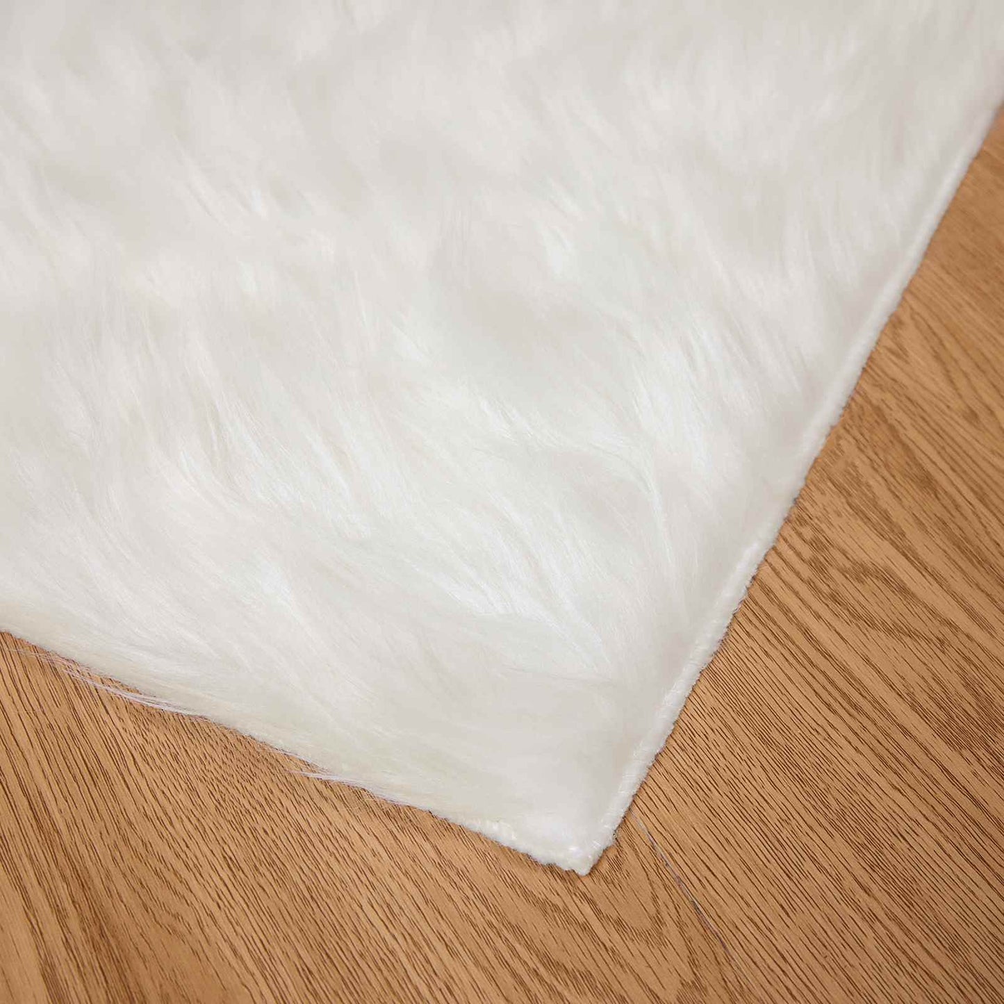 Műbáránybőr szőnyeg TAFALLA Fehér 160 x 230 cm Poliészter