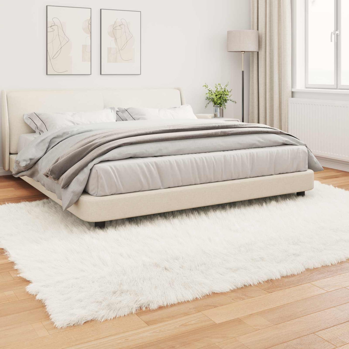 Műbáránybőr szőnyeg TAFALLA Fehér 200 x 280 cm Poliészter