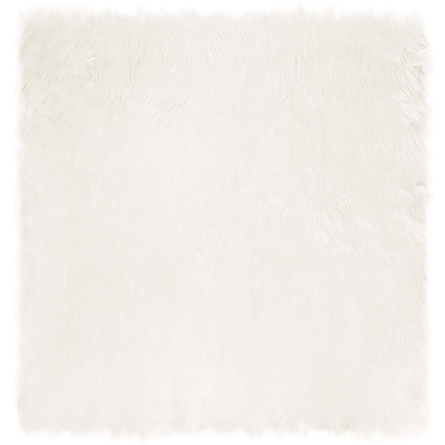 Műbáránybőr szőnyeg TAFALLA Fehér 120 x 120 cm Poliészter