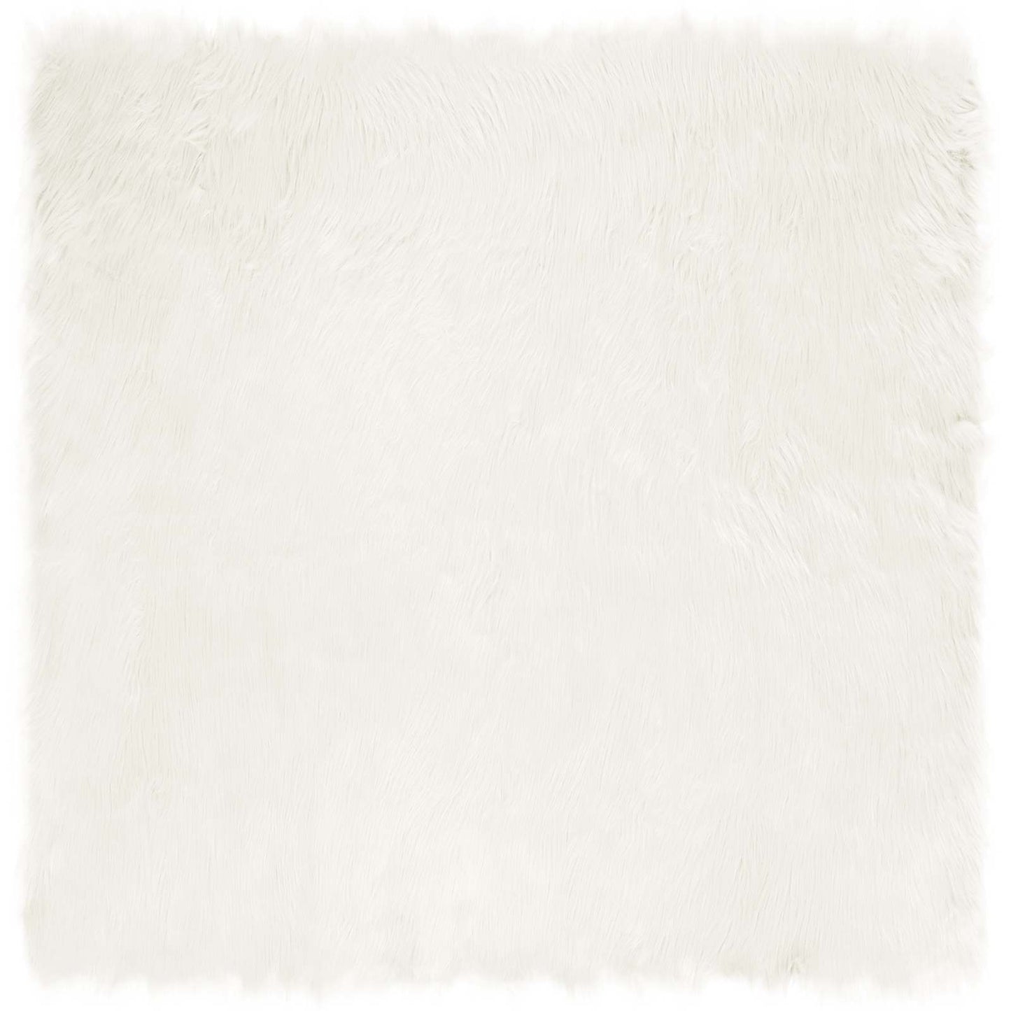 Műbáránybőr szőnyeg TAFALLA Fehér 200 x 200 cm Poliészter