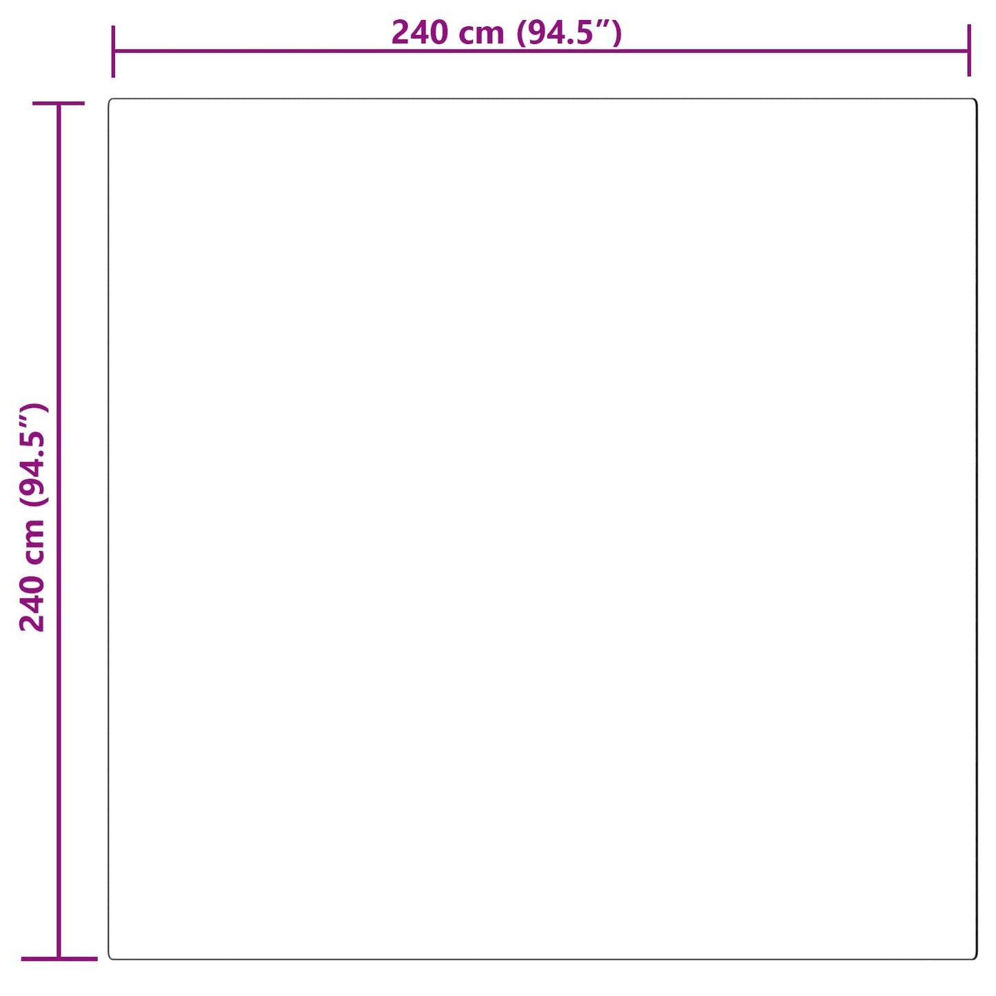 Műbáránybőr szőnyeg TAFALLA Fehér 240 x 240 cm Poliészter