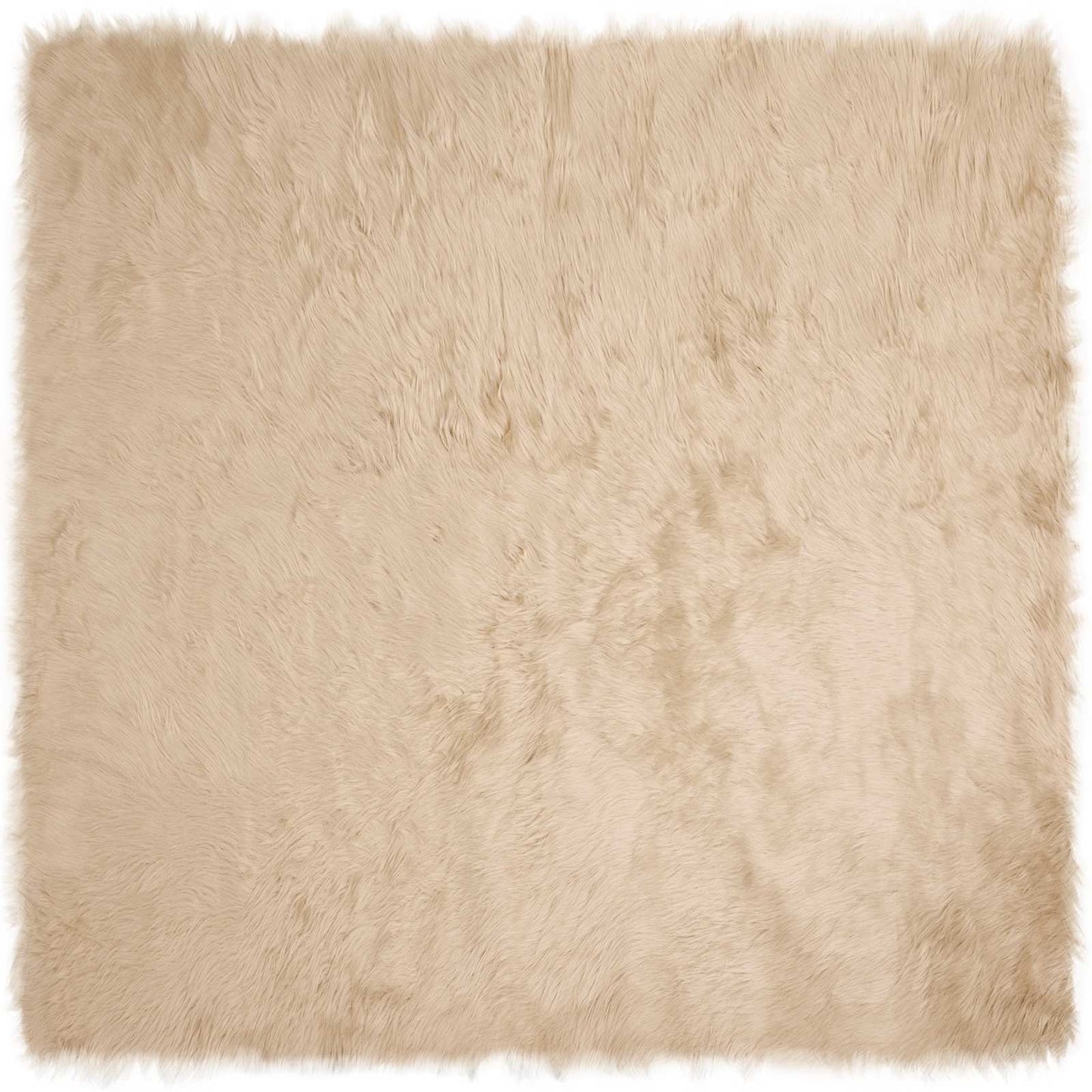 Műbáránybőr szőnyeg TAFALLA Bézs 200 x 200 cm Poliészter