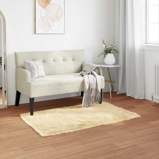 Műbáránybőr szőnyeg TAFALLA Krémszínű 80 x 150 cm Poliészter