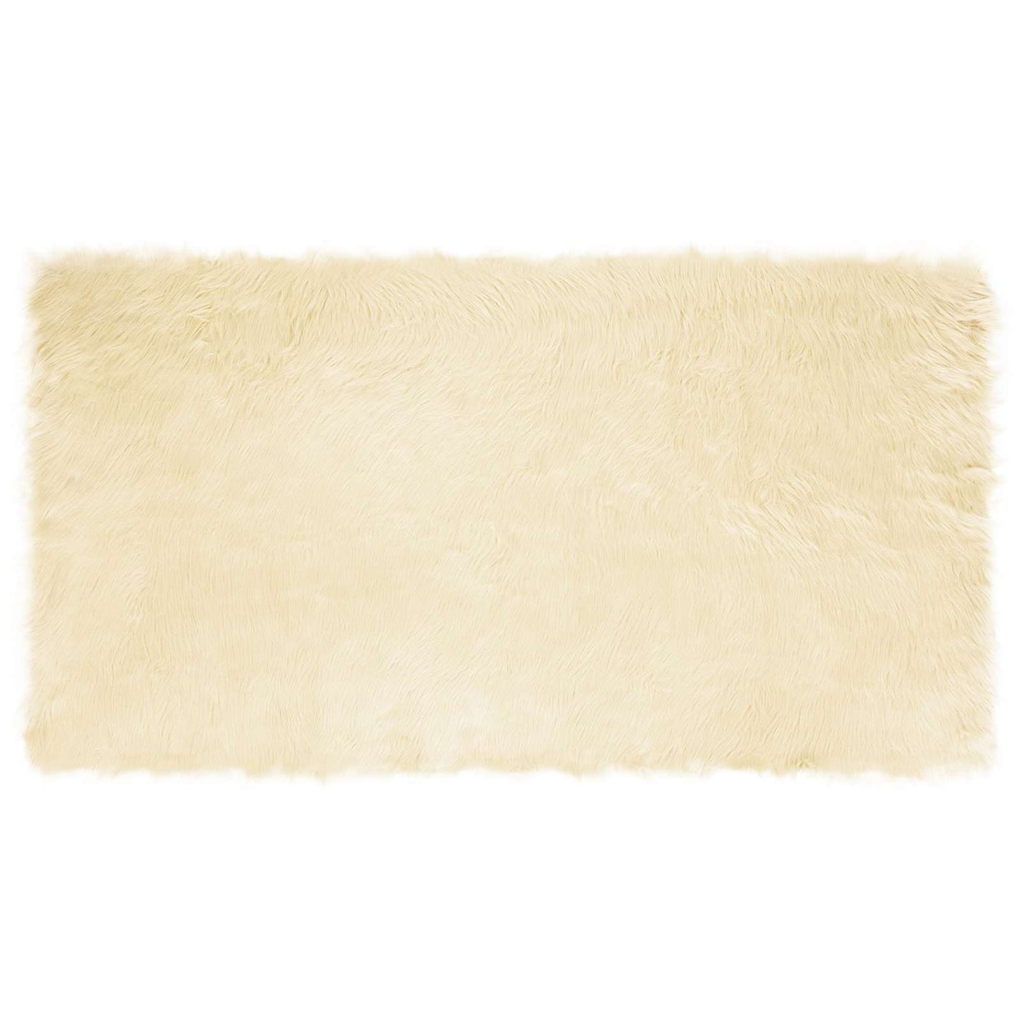 Műbáránybőr szőnyeg TAFALLA Krémszínű 80 x 150 cm Poliészter