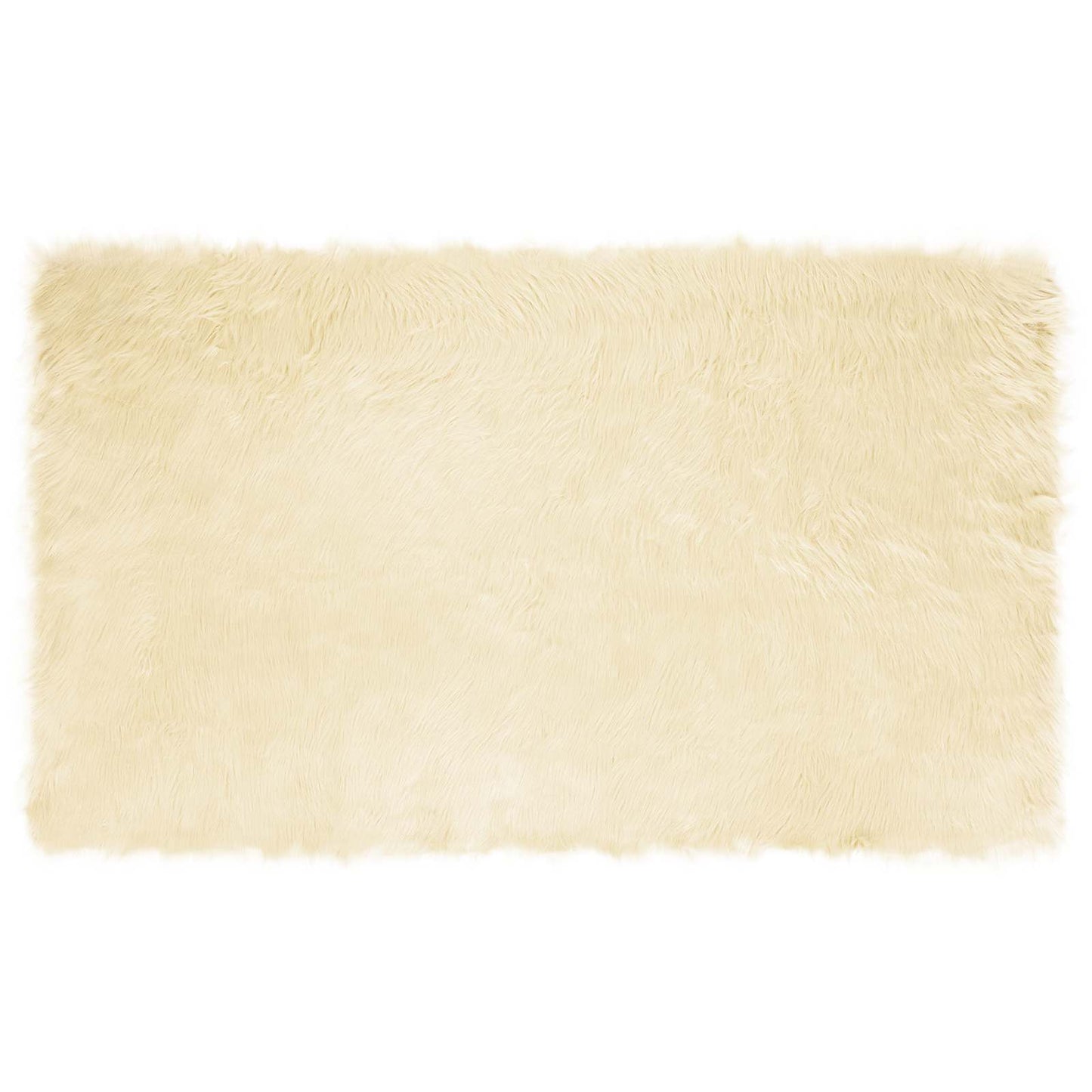 Műbáránybőr szőnyeg TAFALLA Krémszínű 100 x 200 cm Poliészter