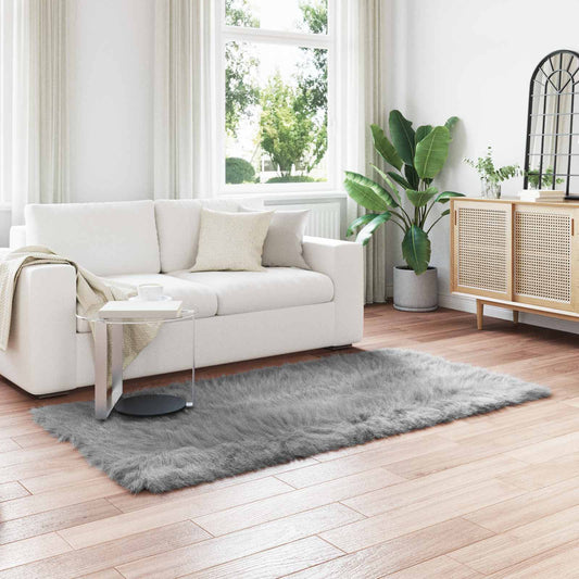 Műbáránybőr szőnyeg TAFALLA Szürke 80 x 200 cm Poliészter