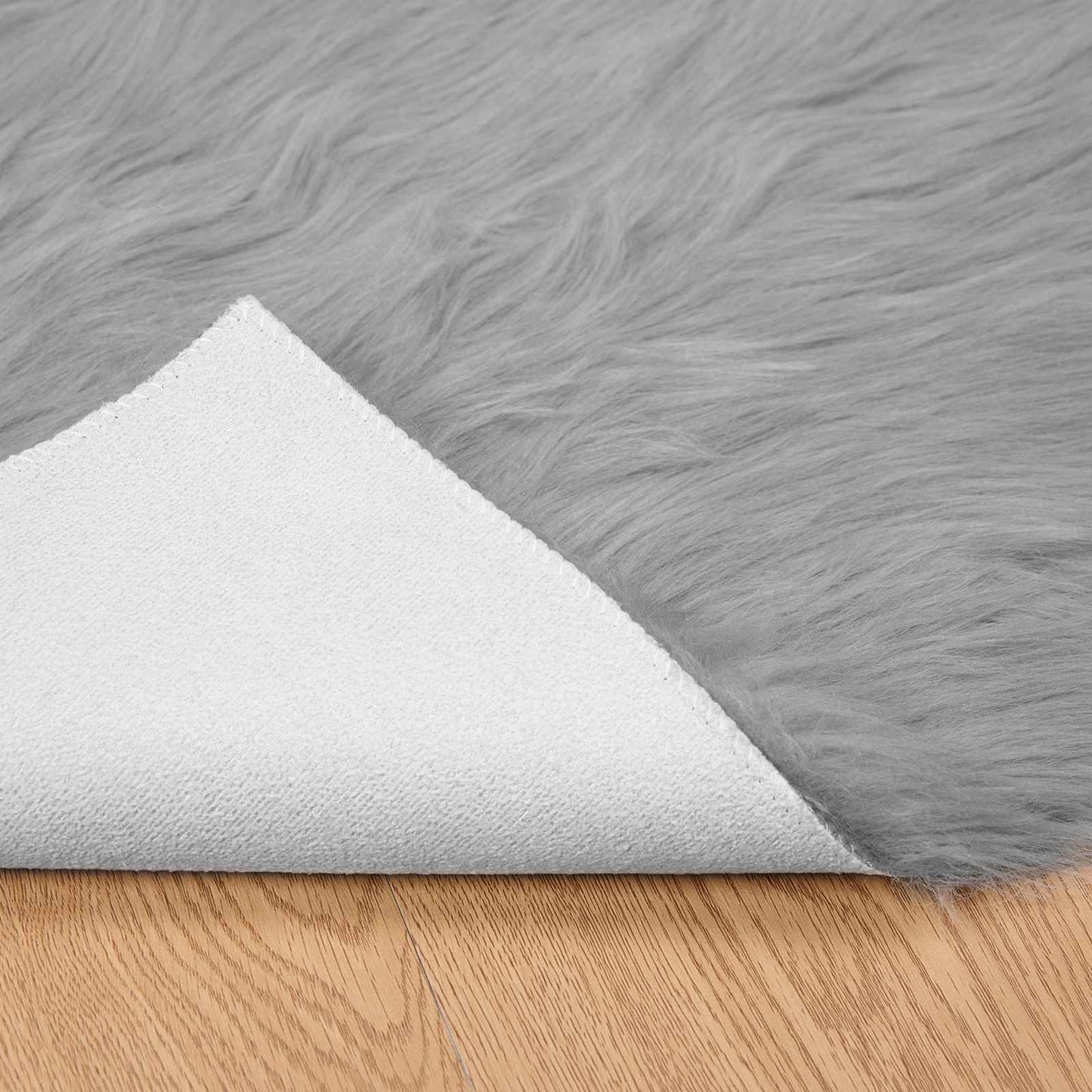 Műbáránybőr szőnyeg TAFALLA Szürke 80 x 250 cm Poliészter