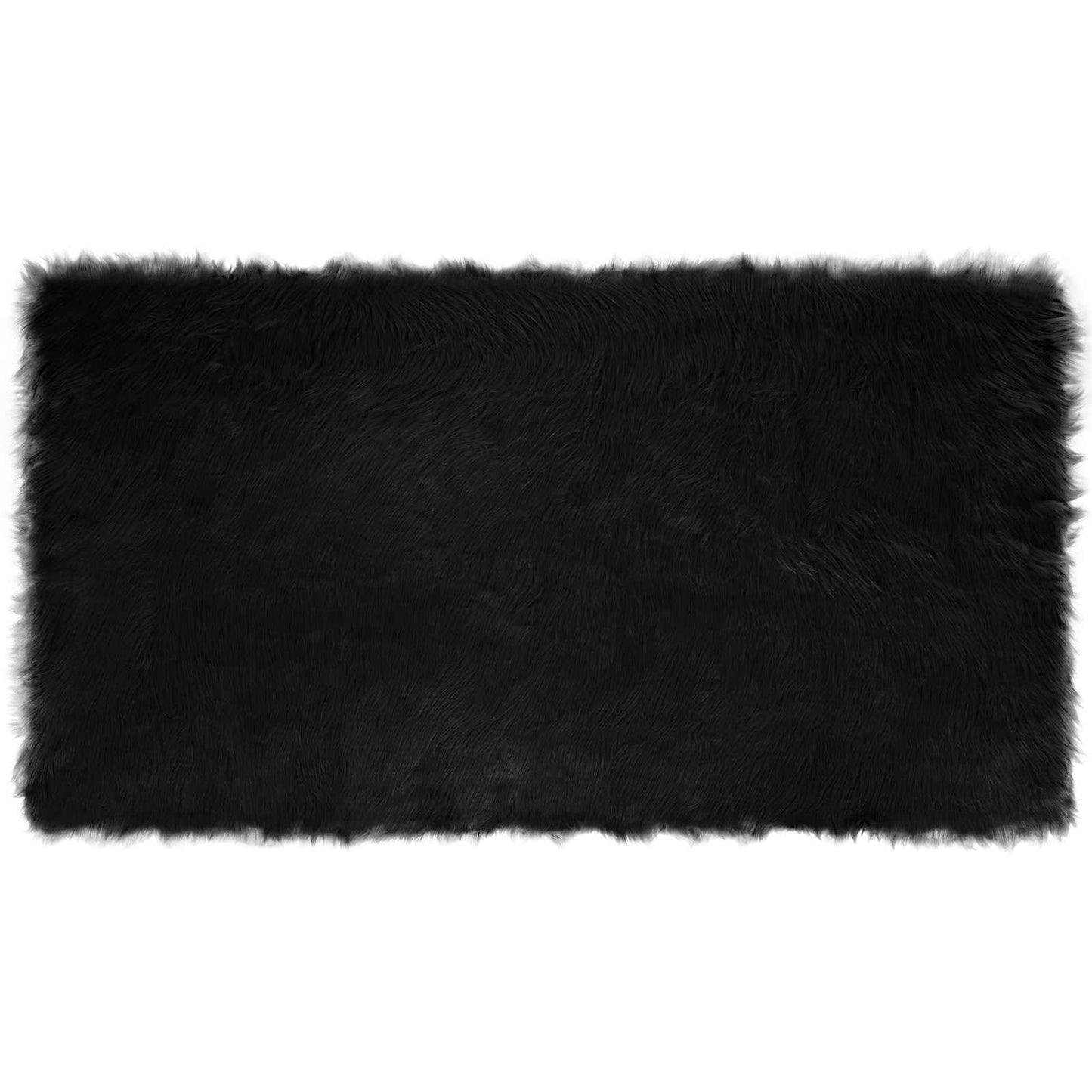 Műbáránybőr szőnyeg TAFALLA Fekete 60 x 110 cm Poliészter