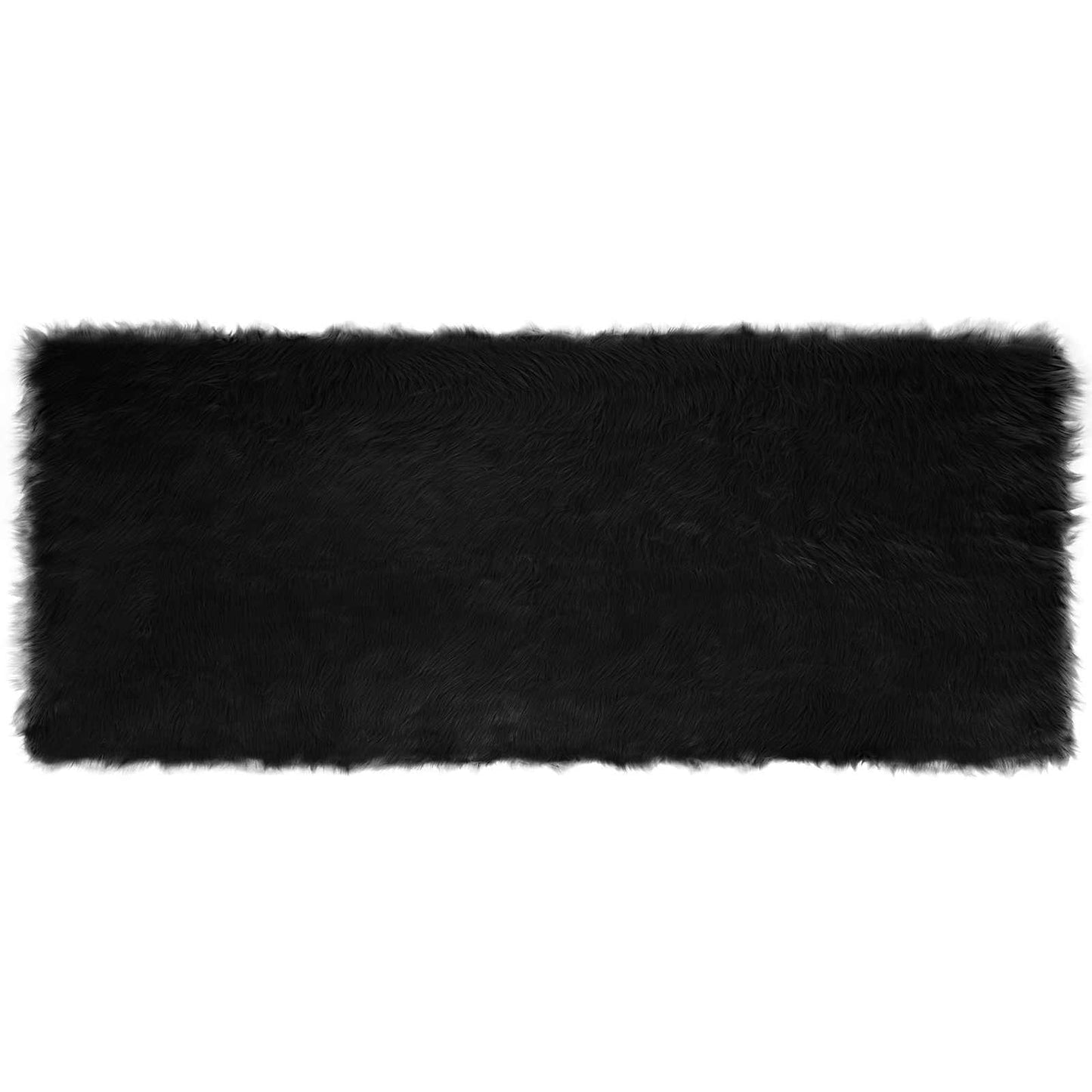 Műbáránybőr szőnyeg TAFALLA Fekete 80 x 200 cm Poliészter