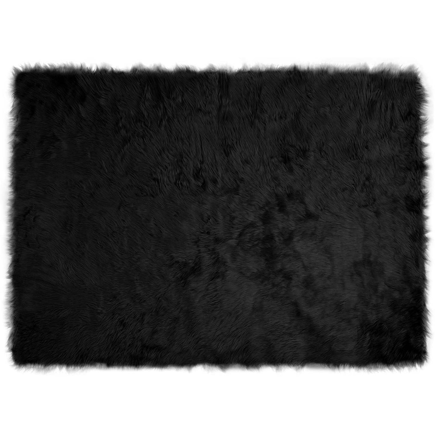 Műbáránybőr szőnyeg TAFALLA Fekete 120 x 170 cm Poliészter