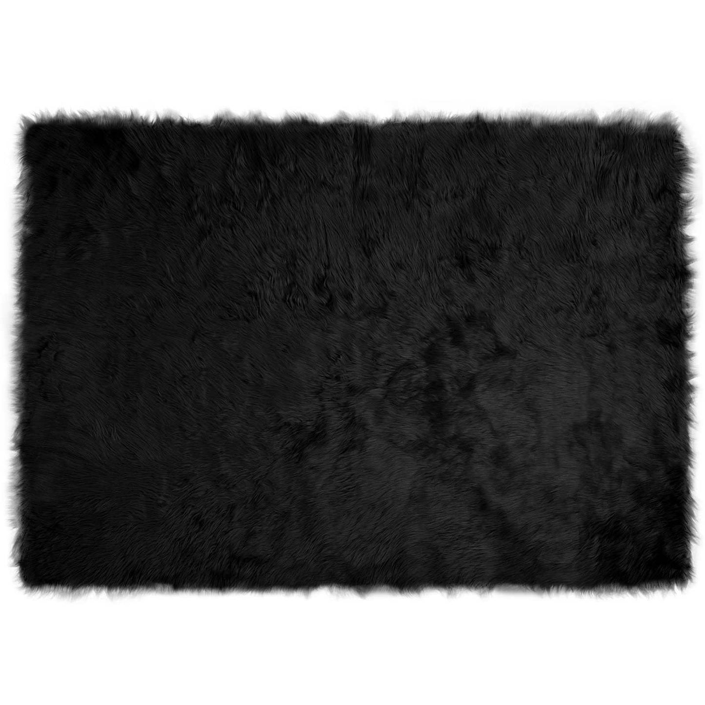 Műbáránybőr szőnyeg TAFALLA Fekete 140 x 200 cm Poliészter