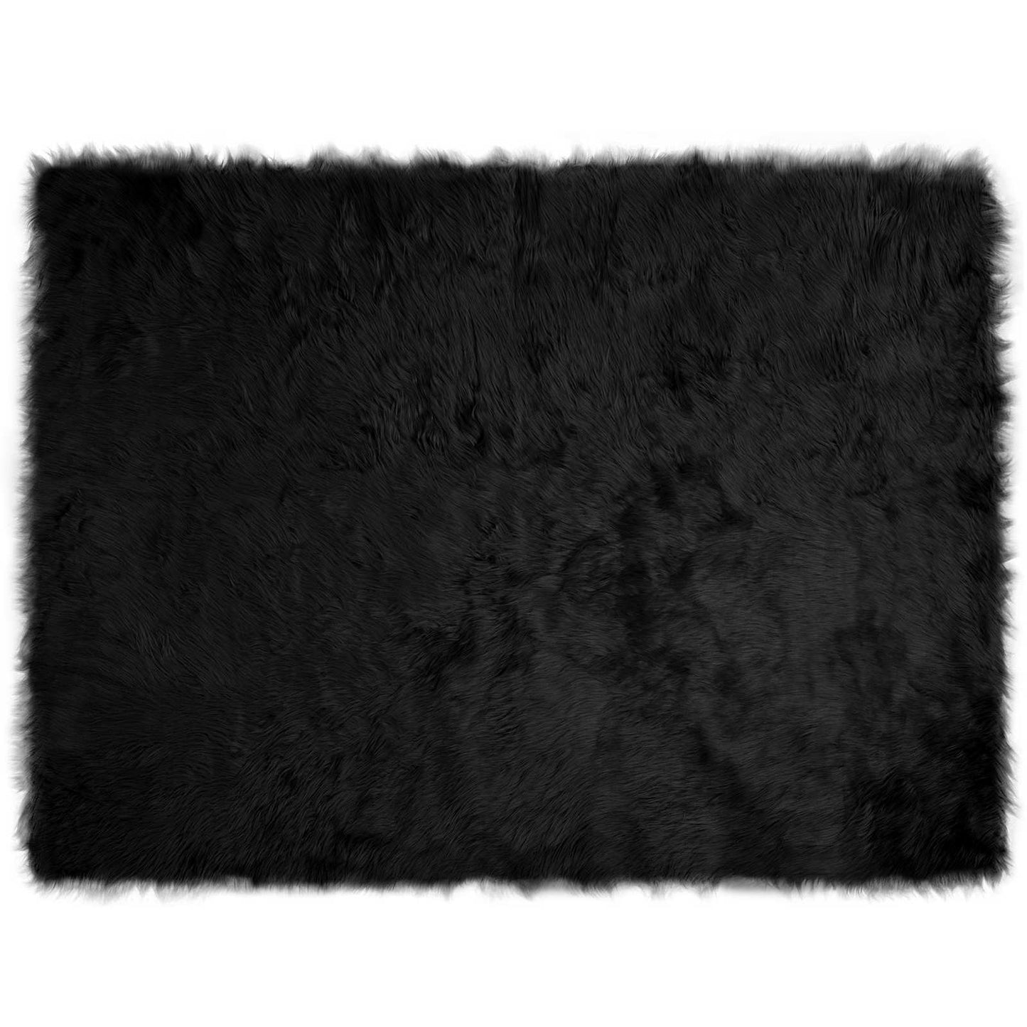 Műbáránybőr szőnyeg TAFALLA Fekete 160 x 230 cm Poliészter