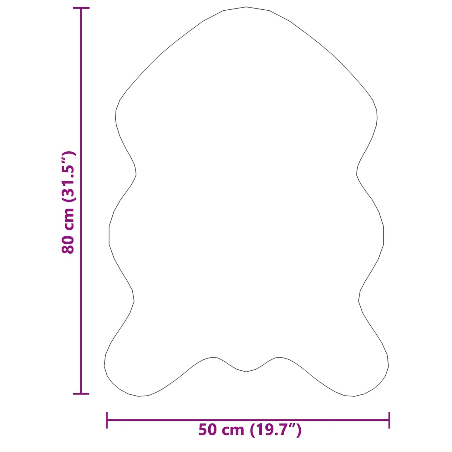 Műbáránybőr szőnyeg TAFALLA Fekete 50 x 80 cm Poliészter
