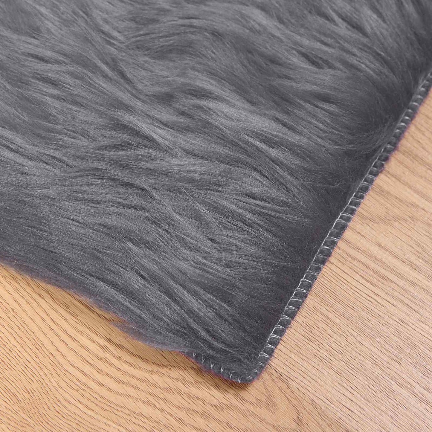 Műbáránybőr szőnyeg TAFALLA Antracitszürke 80 x 200 cm