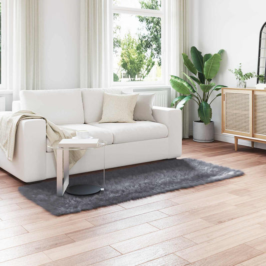 Műbáránybőr szőnyeg TAFALLA Antracitszürke 100 x 200 cm