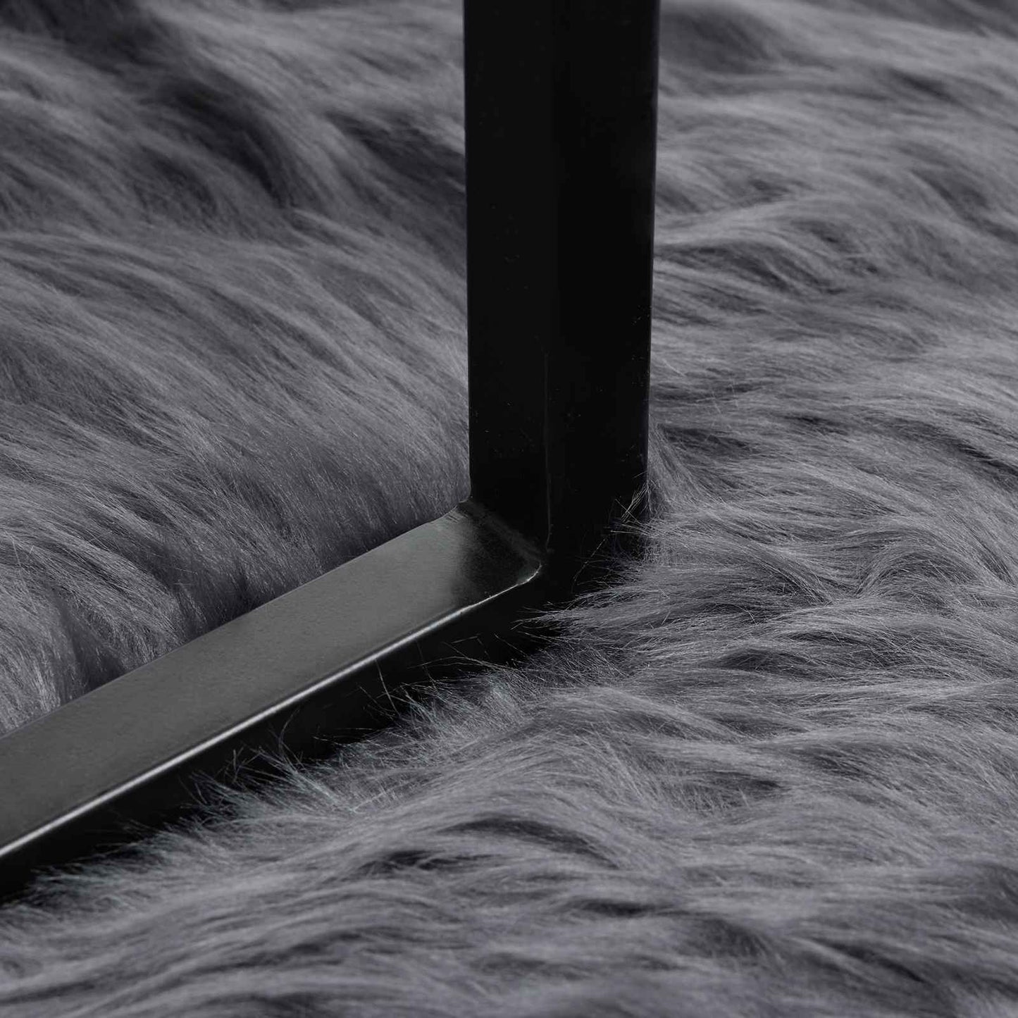 Műbáránybőr szőnyeg TAFALLA Antracitszürke 140 x 200 cm