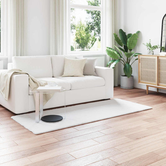 Csúszásgátlós műnyúl szőnyeg OLITE Fehér 80 x 200 cm Poliészter