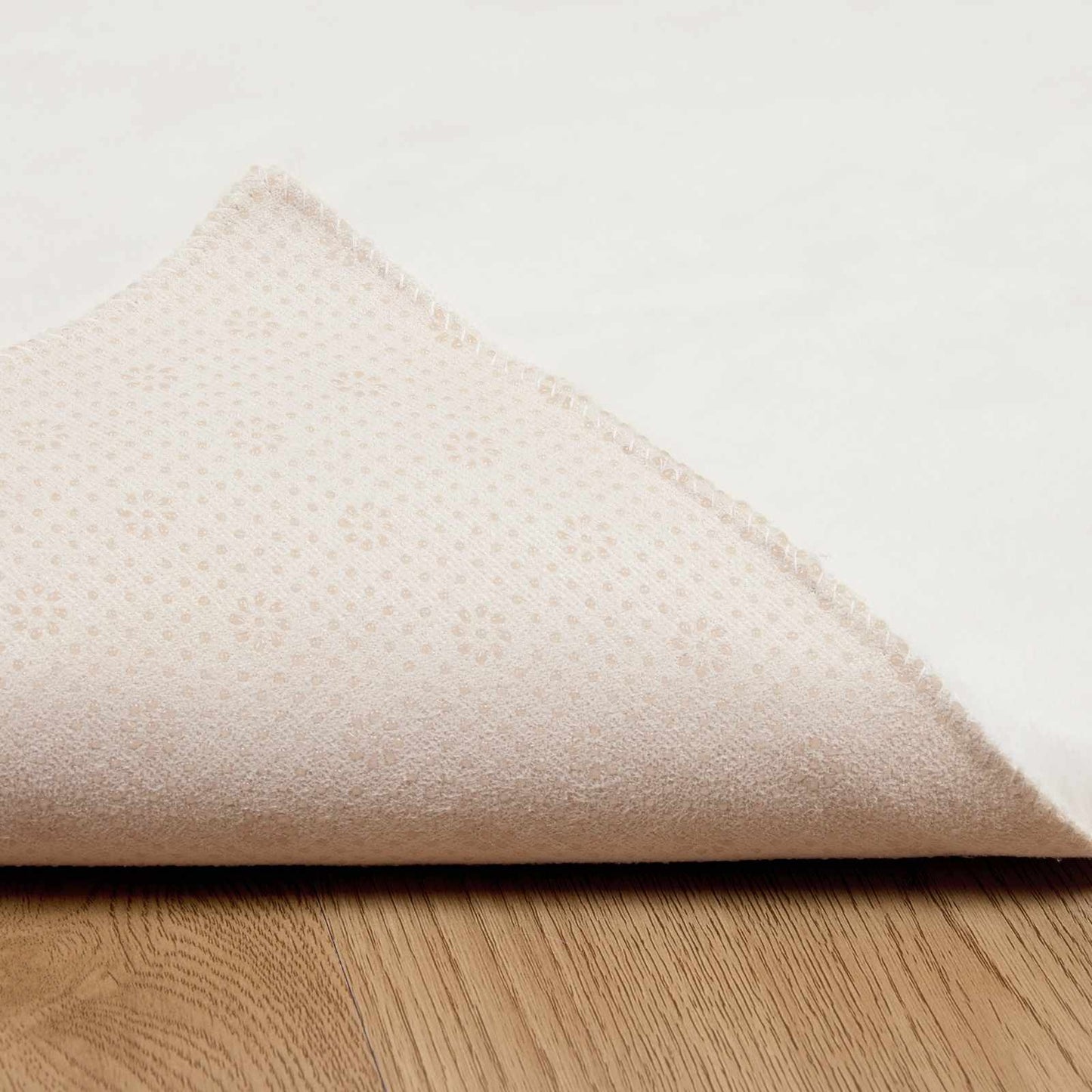 Csúszásgátlós műnyúl szőnyeg OLITE Krémszínű 200 x 200 cm