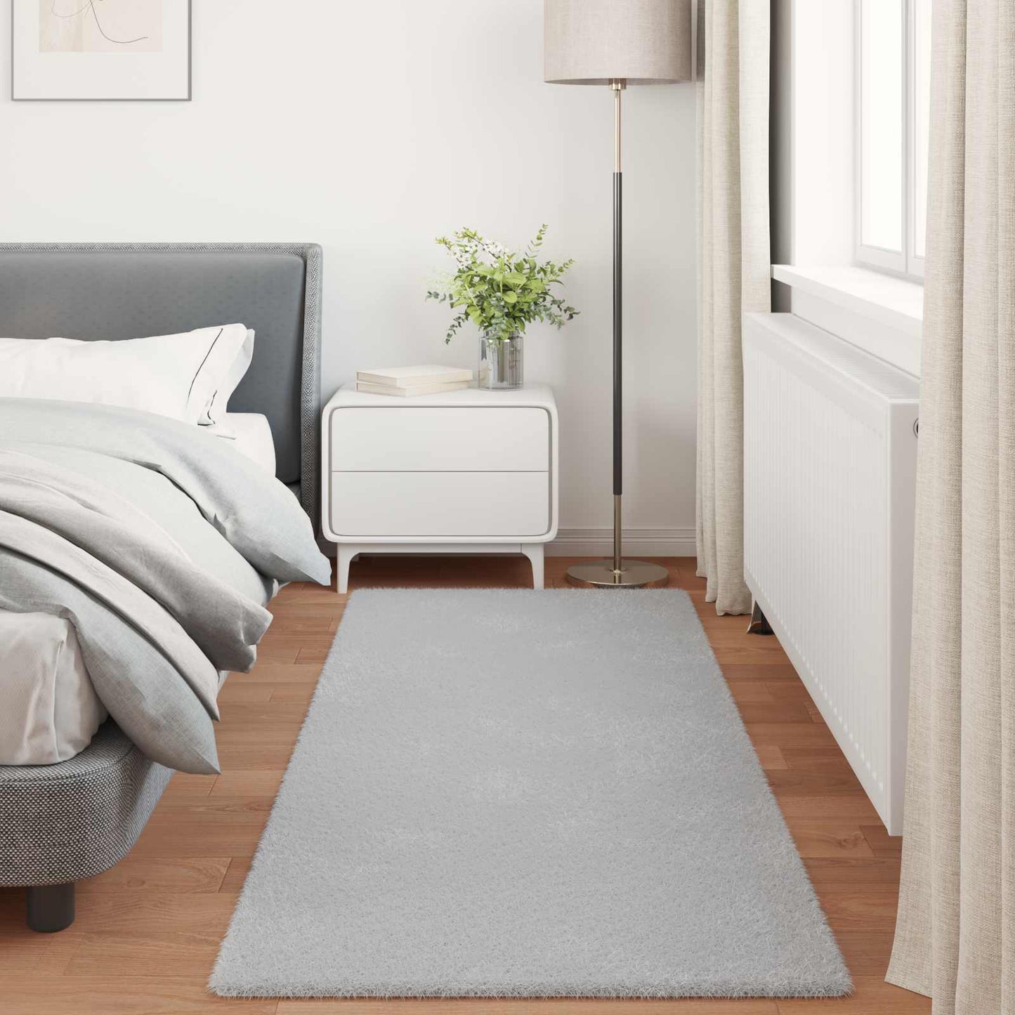 Csúszásgátlós műnyúl szőnyeg OLITE Szürke 80 x 200 cm