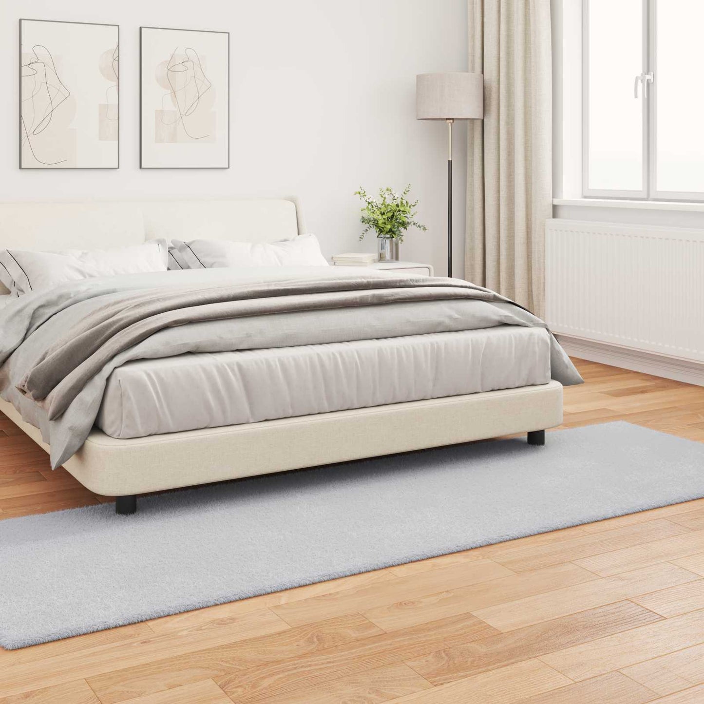 Csúszásgátlós műnyúl szőnyeg OLITE Szürke 80 x 250 cm