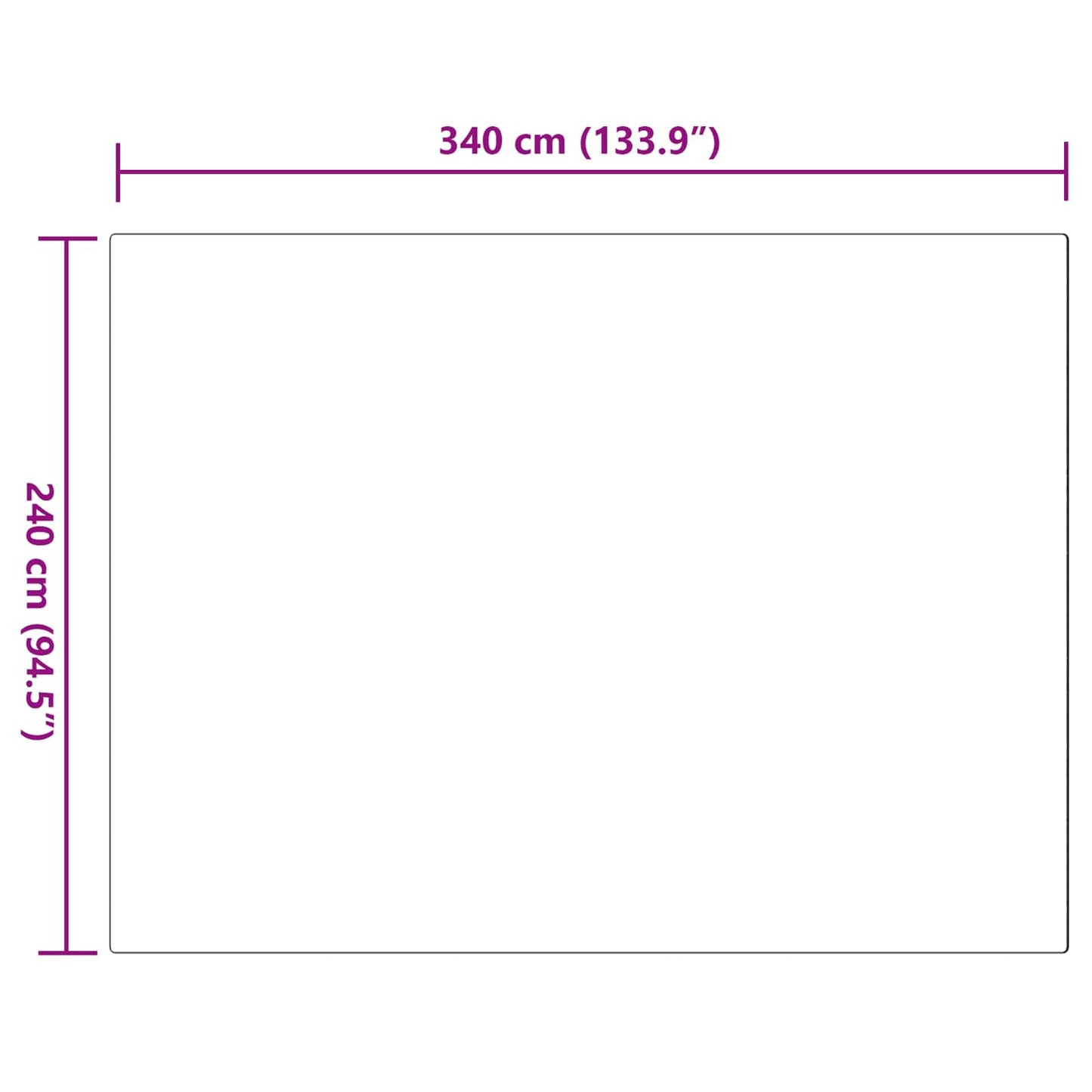 Csúszásgátlós műnyúl szőnyeg OLITE Szürke 240 x 340 cm