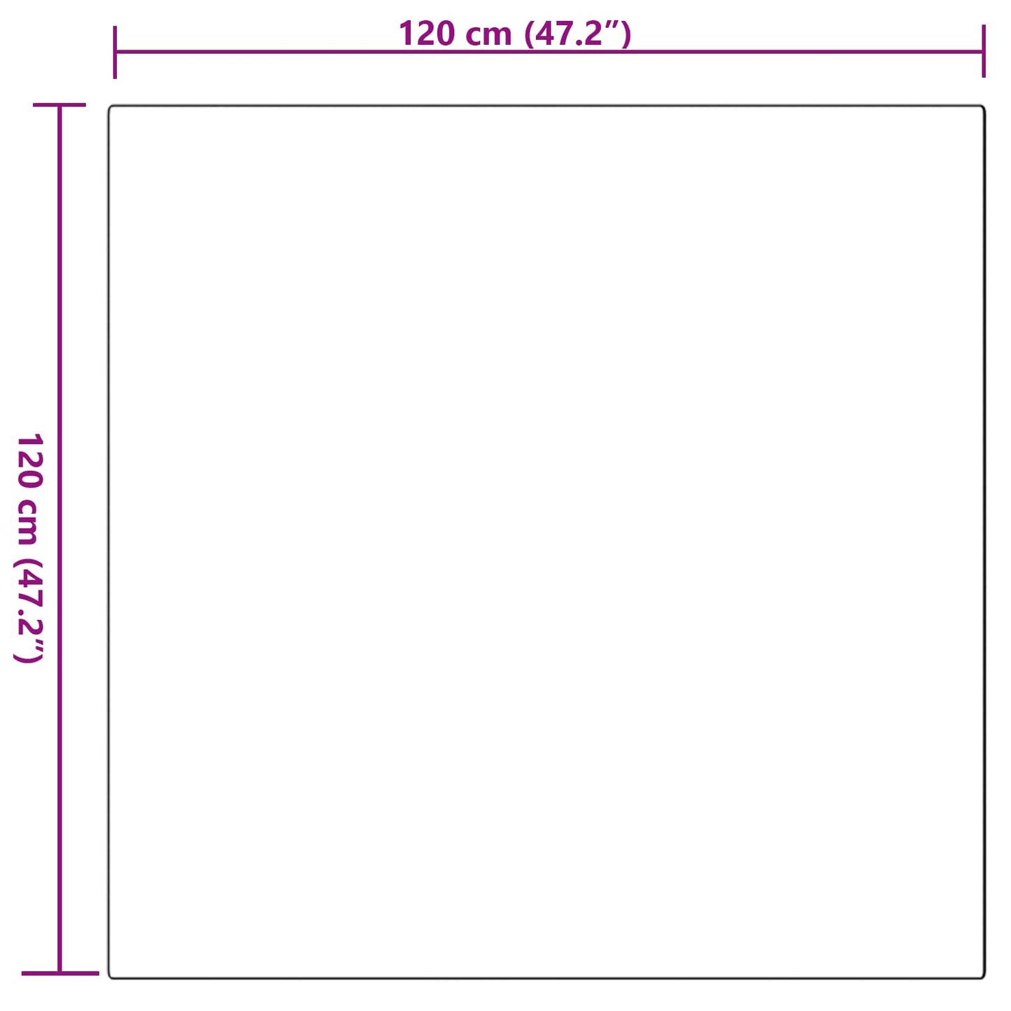 Csúszásgátlós műnyúl szőnyeg OLITE Szürke 120 x 120 cm