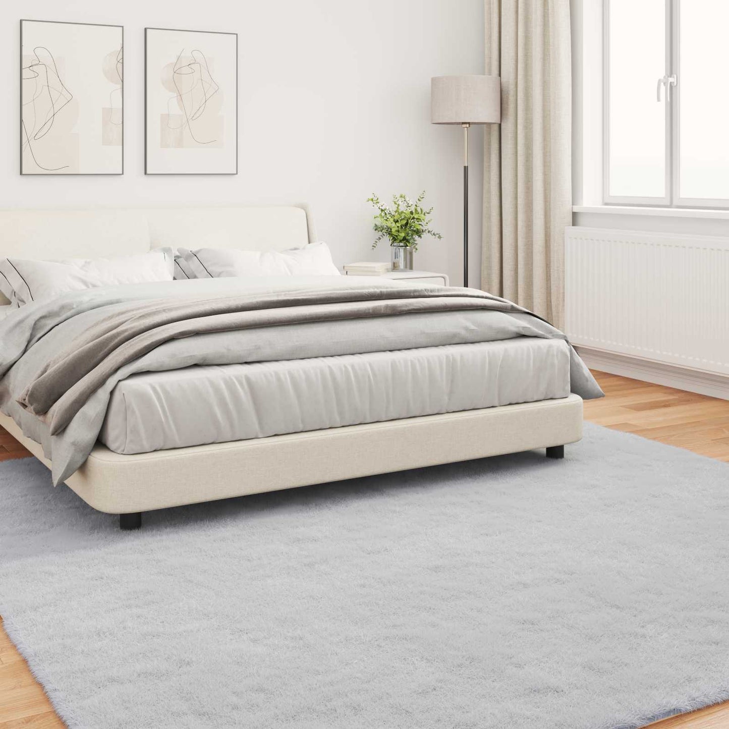 Csúszásgátlós műnyúl szőnyeg OLITE Szürke 200 x 200 cm
