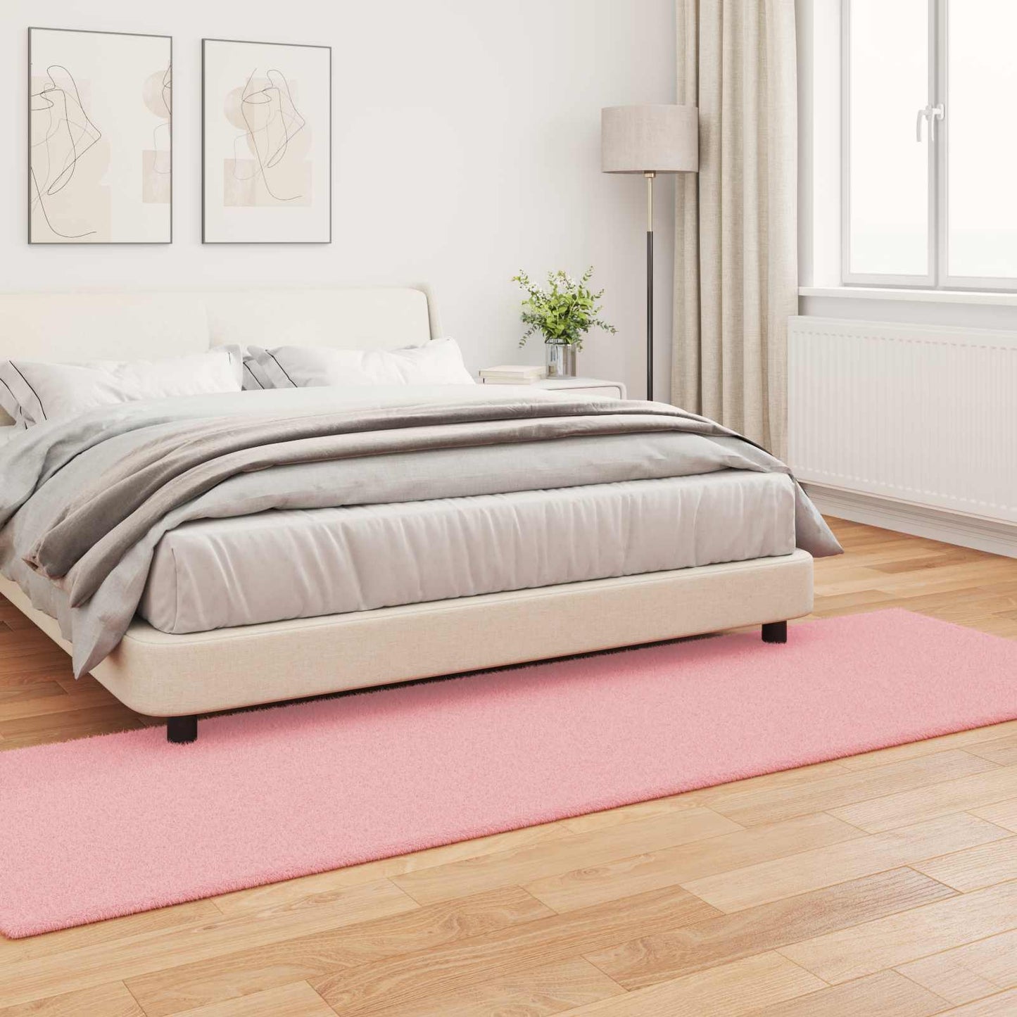 Csúszásgátlós műnyúl szőnyeg OLITE Rózsaszín 80 x 250 cm