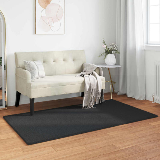 Csúszásgátlós műnyúl szőnyeg OLITE Fekete 80 x 150 cm