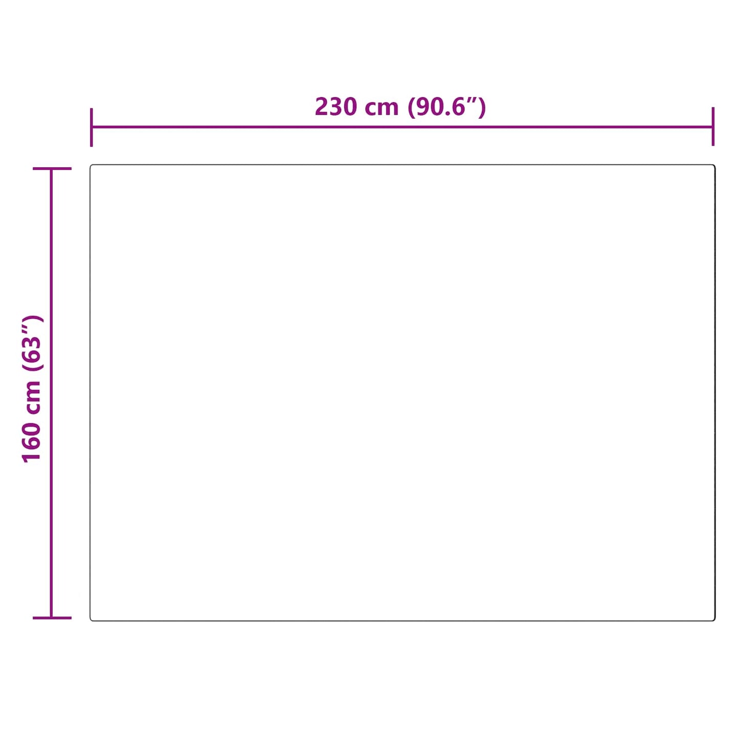 Csúszásgátlós műnyúl szőnyeg OLITE Fekete 160 x 230 cm