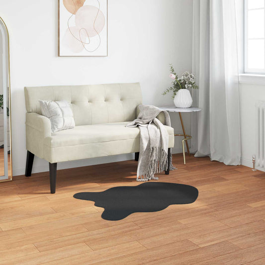 Csúszásgátlós műnyúl szőnyeg OLITE Fekete 50 x 80 cm Poliészter