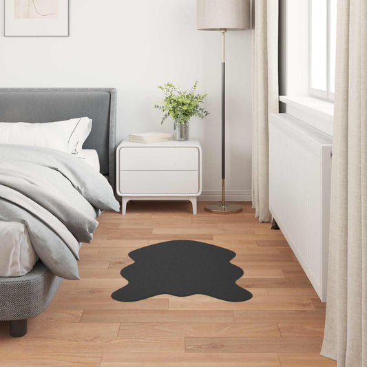 Csúszásgátlós műnyúl szőnyeg OLITE Fekete 60 x 90 cm Poliészter