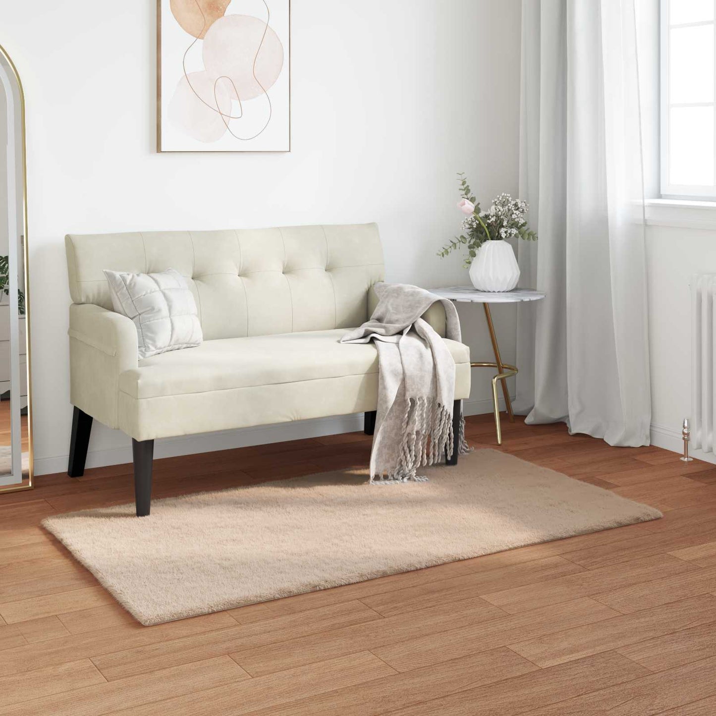 Csúszásgátlós műnyúl szőnyeg OLITE Tópszínű 80 x 150 cm