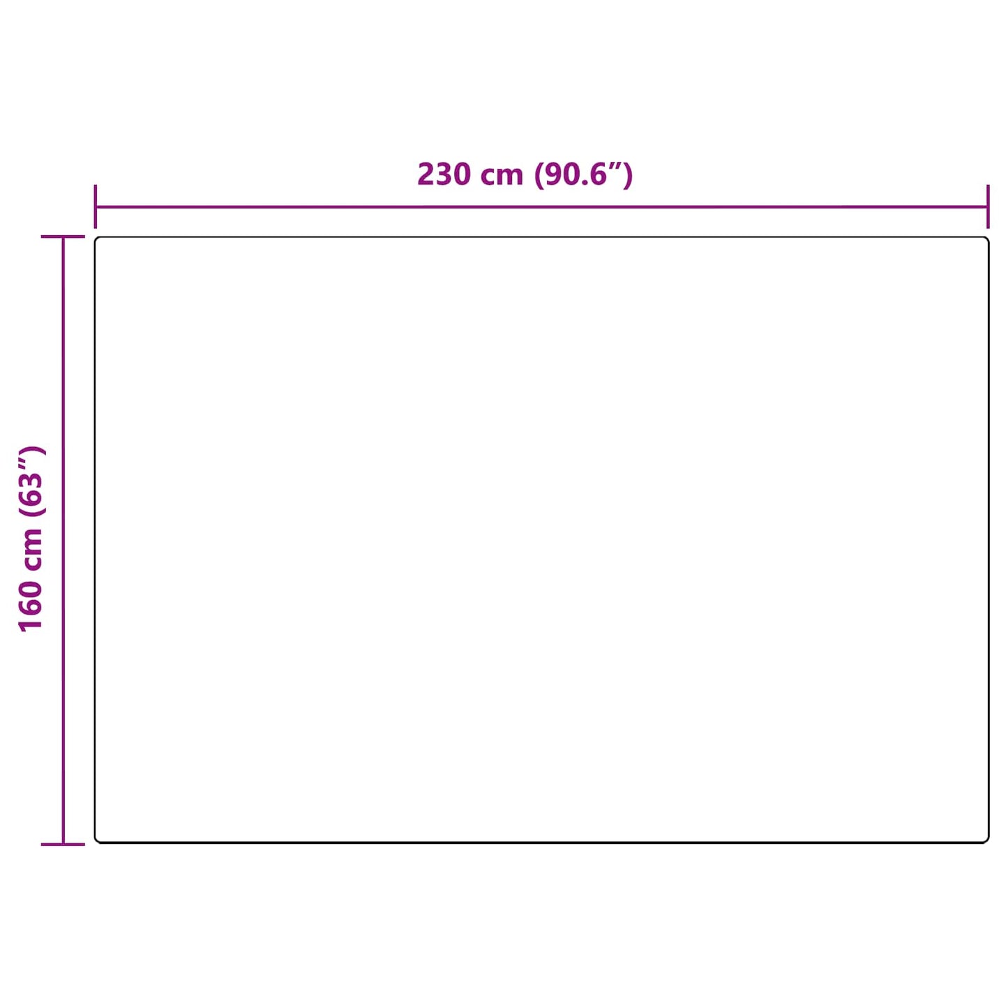 Csúszásgátlós műnyúl szőnyeg OLITE Tópszínű 160 x 230 cm