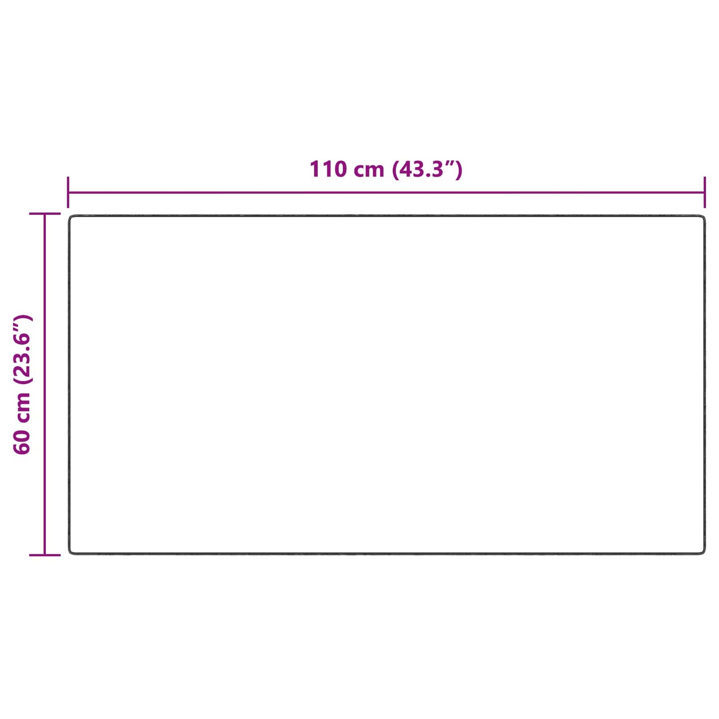Csúszásgátlós műnyúl szőnyeg OLITE Antracitszürke 60 x 110 cm