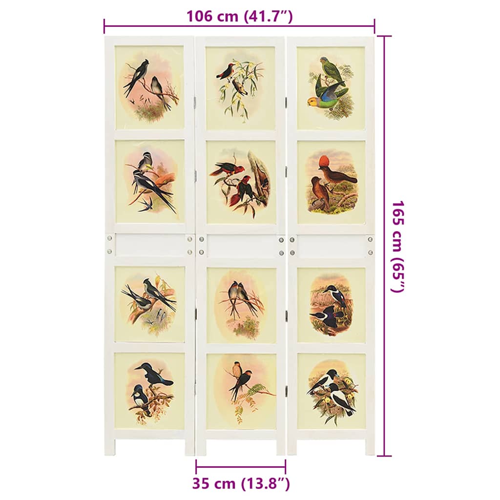 Romdivider panel Fehér 106 x 165 cm MDF