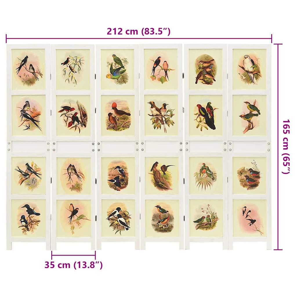 Romdivider panel Fehér 212 x 165 cm MDF