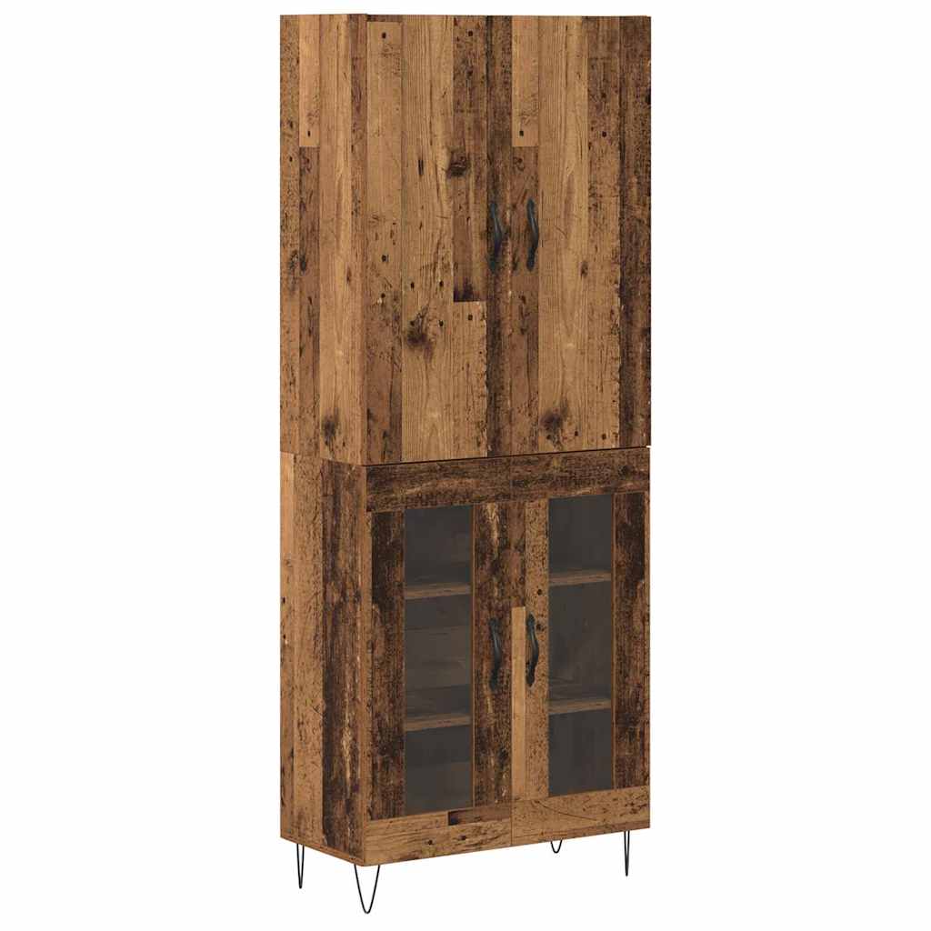 Magasfiú 2 pcs Öreg fa 69,5 x 34 x 180 cm Szerelt Fa