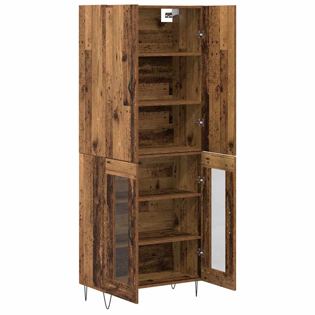 Magasfiú 2 pcs Öreg fa 69,5 x 34 x 180 cm Szerelt Fa