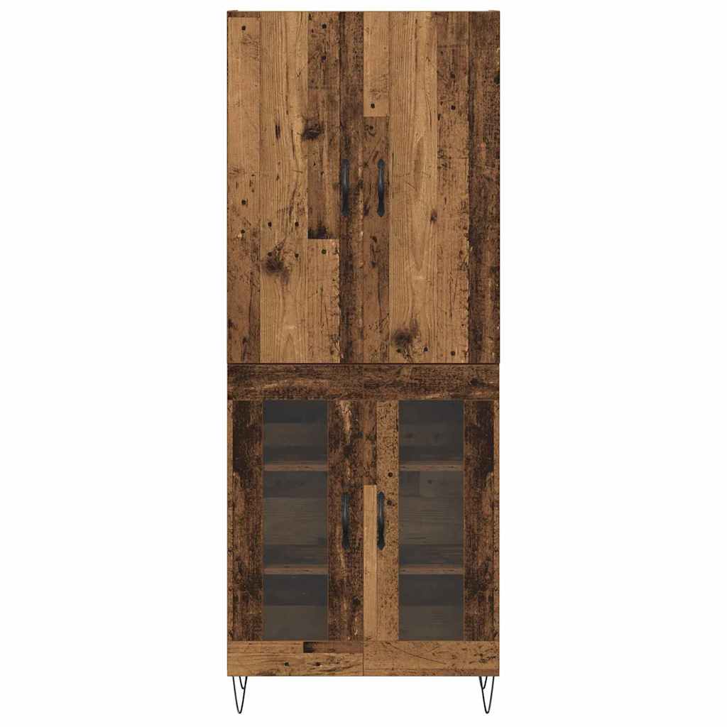 Magasfiú 2 pcs Öreg fa 69,5 x 34 x 180 cm Szerelt Fa