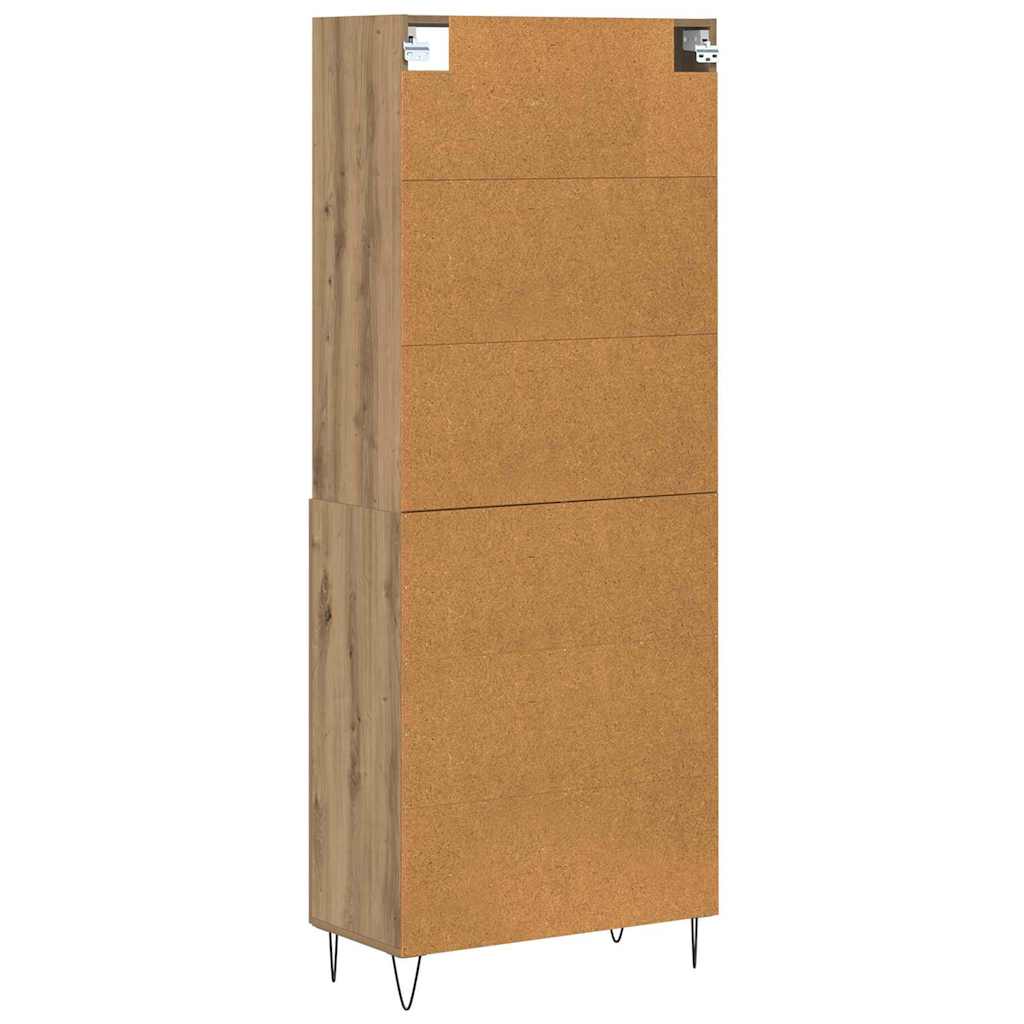 Magasfiú 2 pcs Artisan tölgy 69,5 x 34 x 180 cm Faanyag