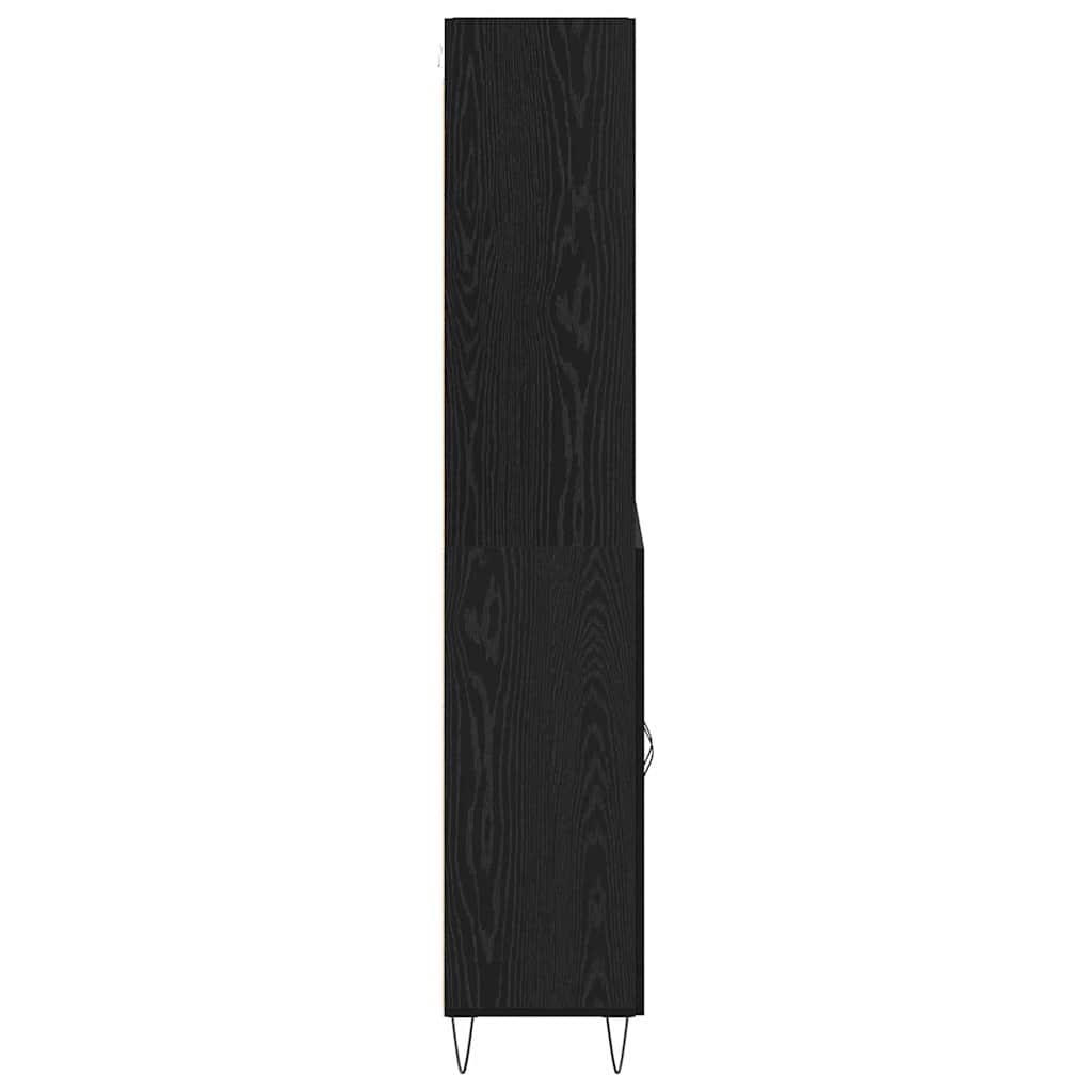 Magasfiú 2 pcs Fekete tölgy 69,5 x 34 x 180 cm