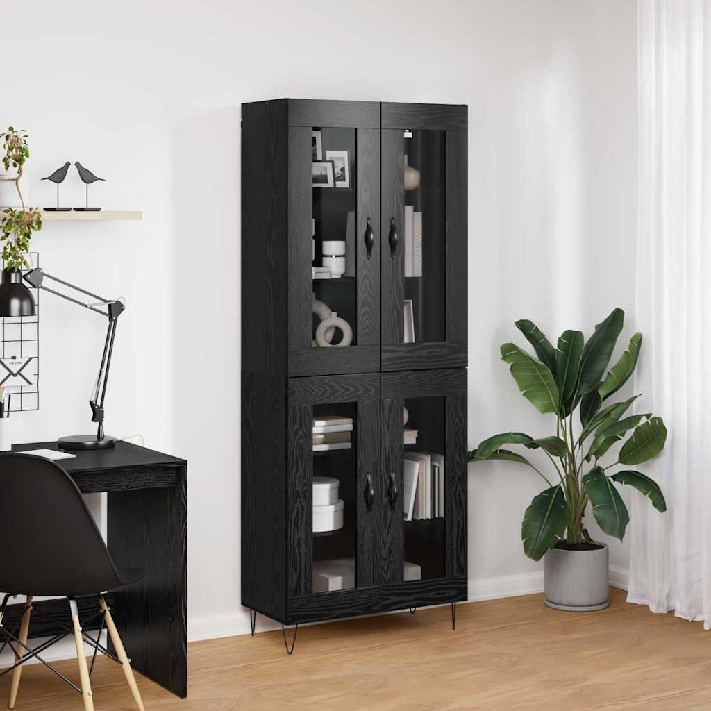Magasfiú Fekete tölgy 69,5 x 34 x 90 cm Szerelt Fa