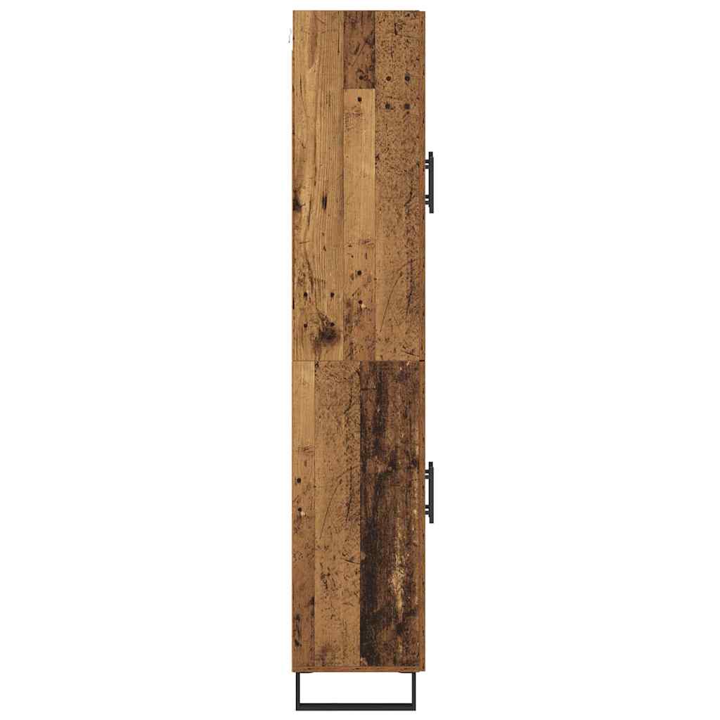 Magasfiú 2 pcs Öreg fa 69,5 x 34 x 180 cm Szerelt fa és Üveg