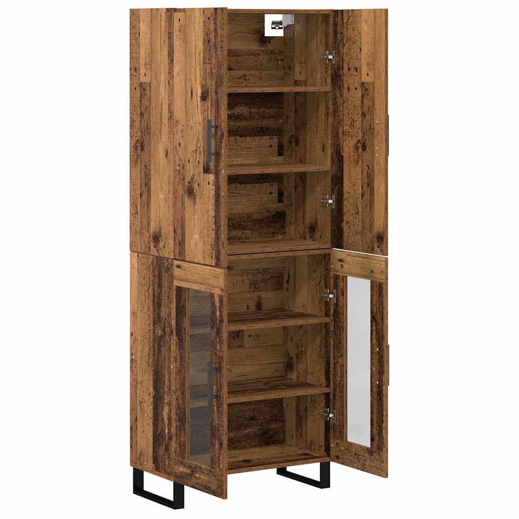Magasfiú 2 pcs Öreg fa 69,5 x 34 x 180 cm Műanyag Fa és Üveg