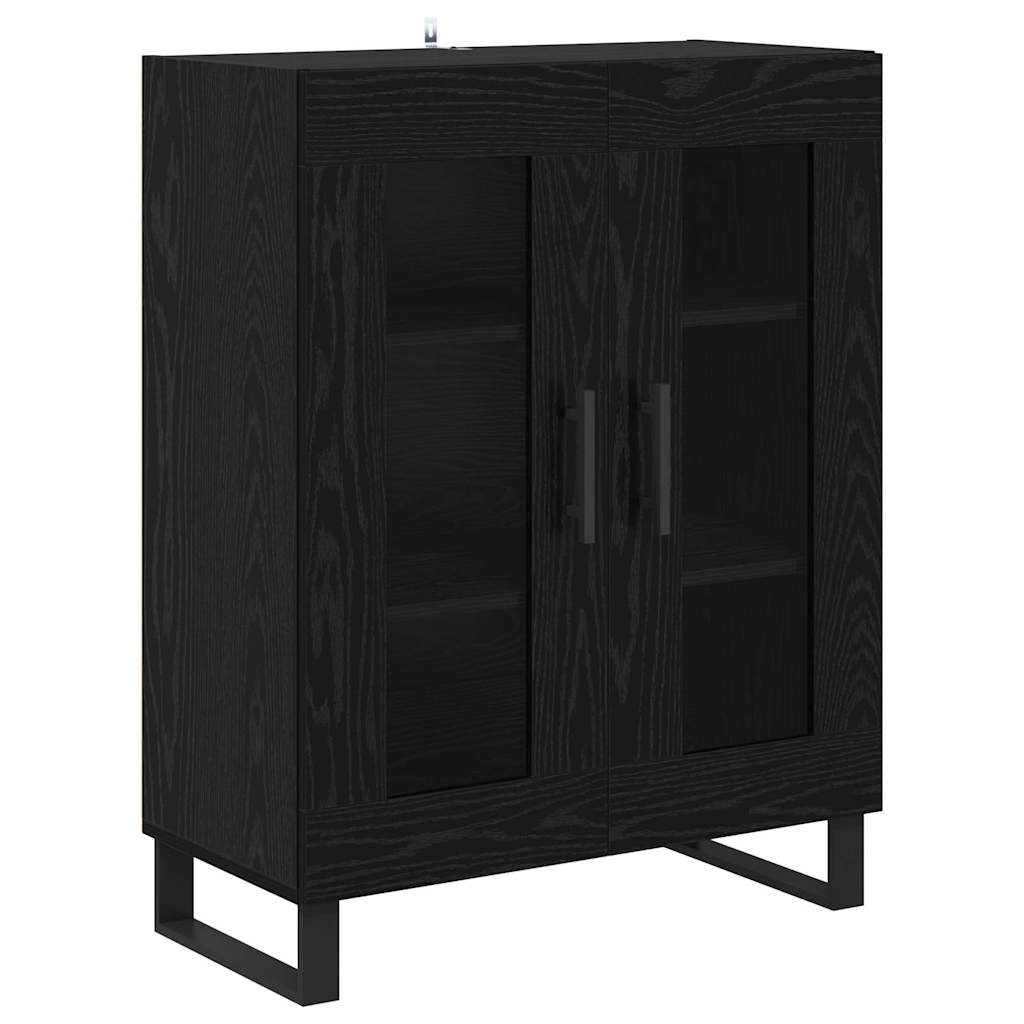 Magasfiú 2 pcs Fekete tölgy 69,5 x 34 x 180 cm