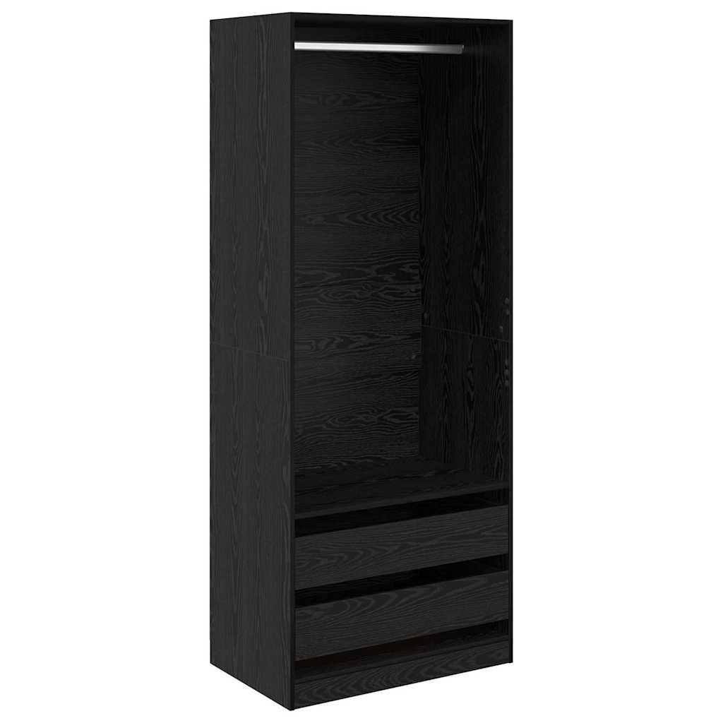 Ruhásszekrény Fekete tölgy 80 x 50 x 200 cm Szerelt Fa