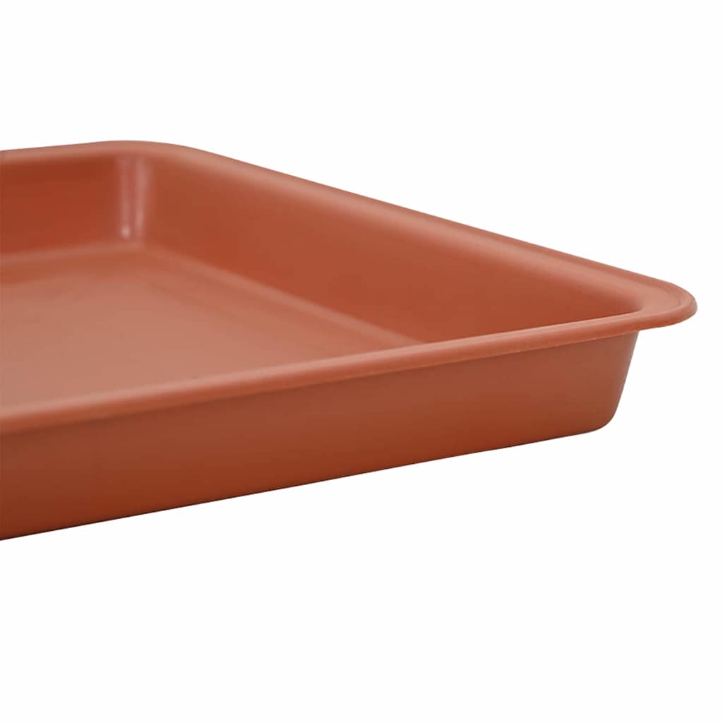 Négyzetes Virágtálca 24 db Tégla Vörös 36 x 36 x 2,5 cm Műanyag
