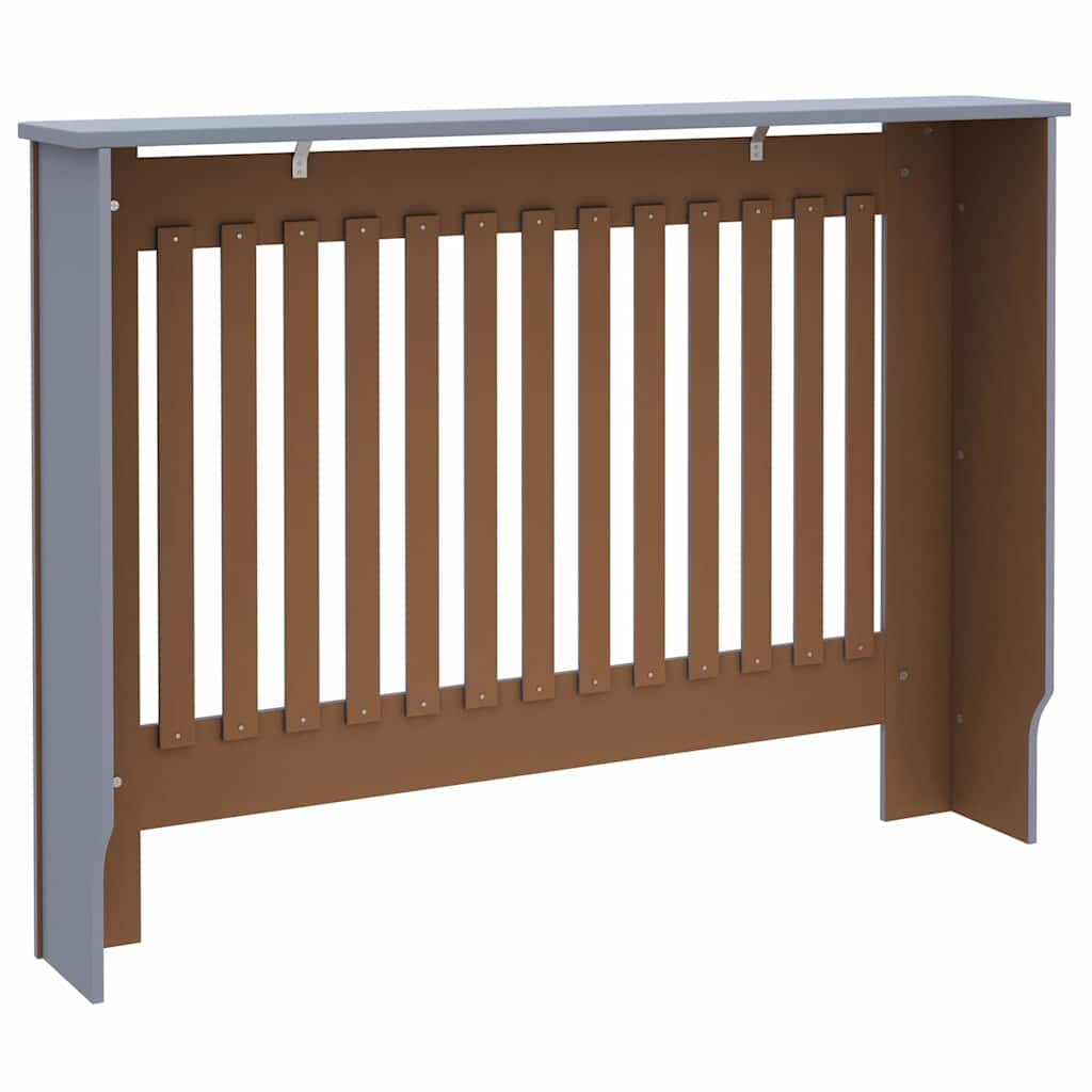 Radiátor fedezék 2 pcs Szürke 112 x 19 x 81,5 cm Szerelt Fa