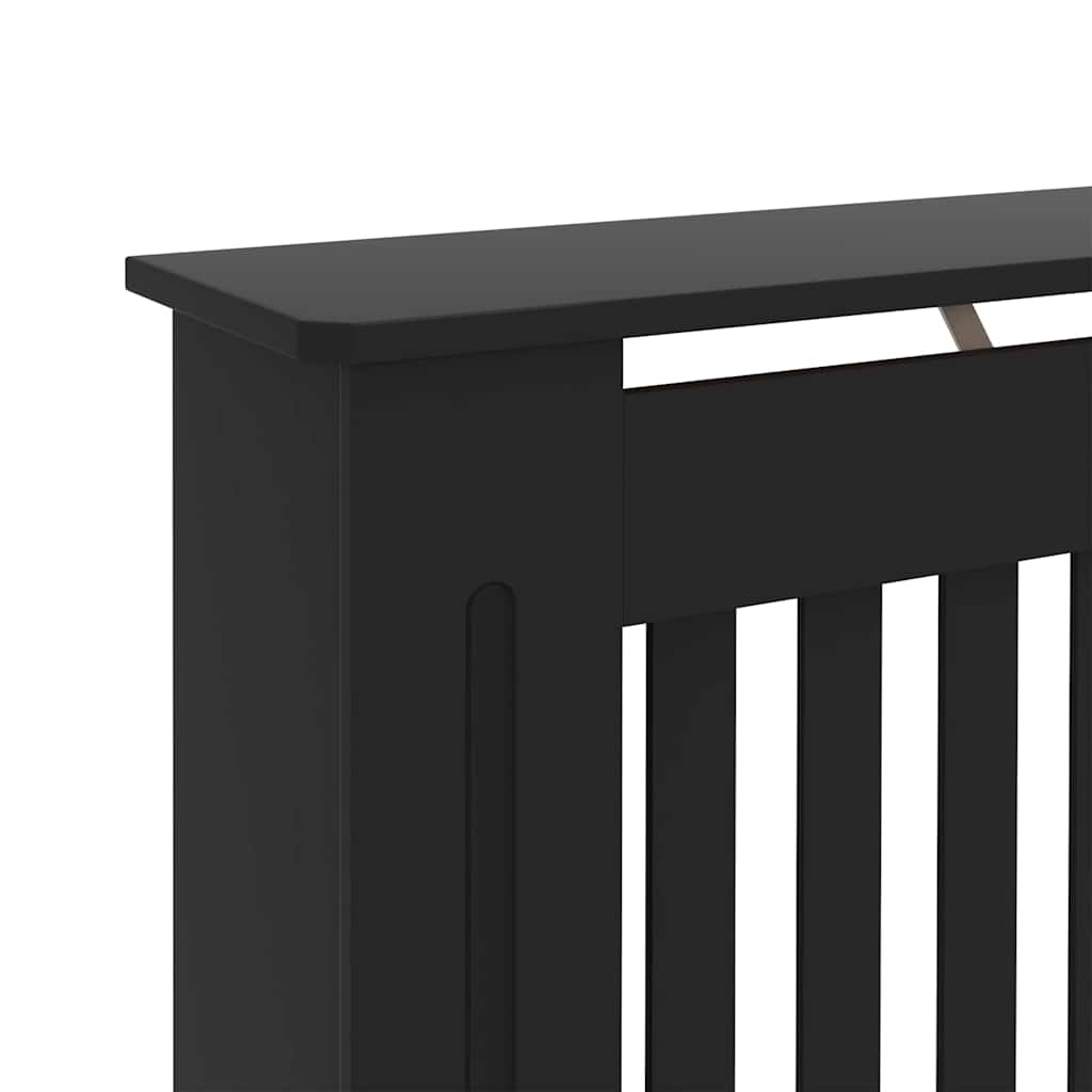 Radiátor fedezék 2 pcs Fekete 112 x 19 x 81,5 cm Szerelt Fa